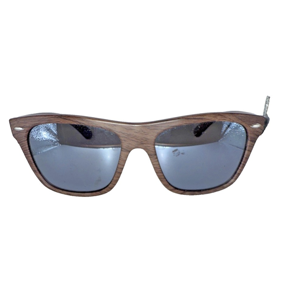 Strike King Cash SKP418 Brown Wood Grain Polarized Sunglasses Mens Smoke Lens